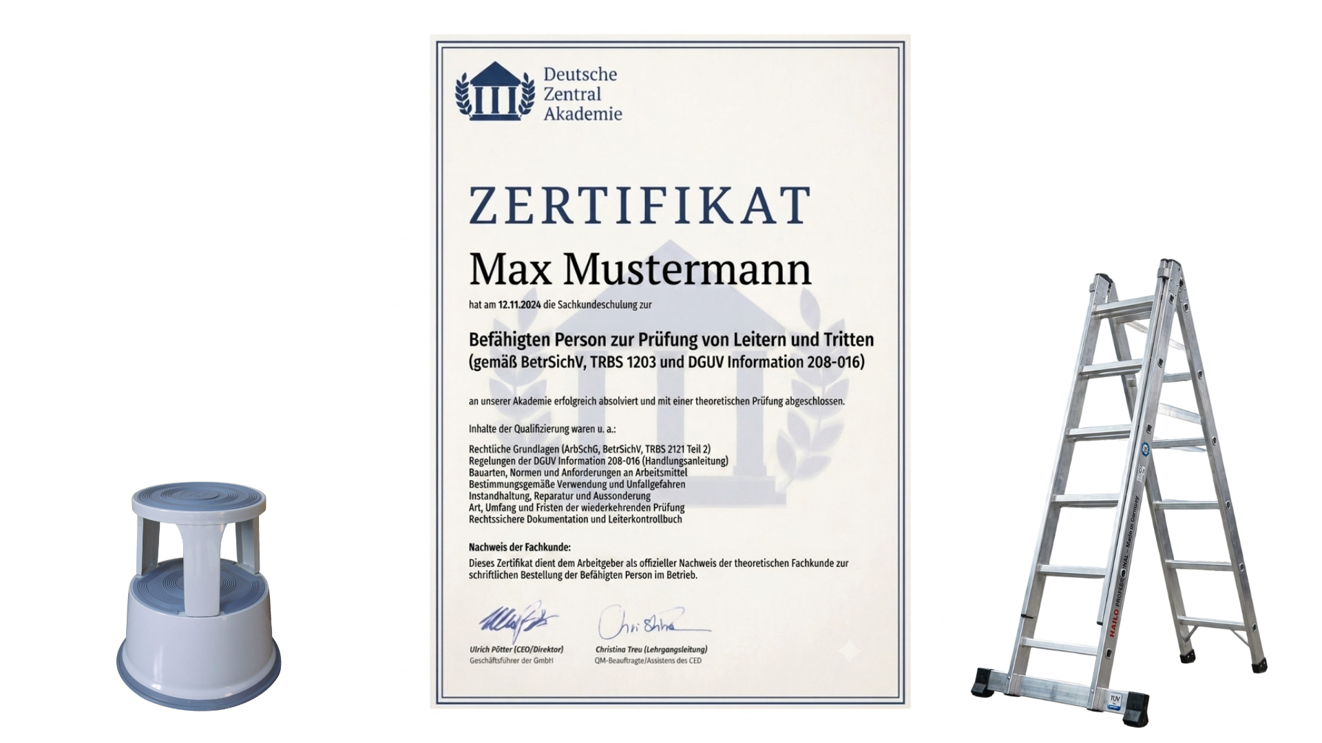 Befähigte Person zur Prüfung von Leitern und Tritten